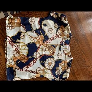 Short sailor print top